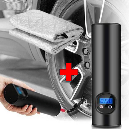 Digital Inflatable Tire Air Pump &amp; Premium Windshield Cover